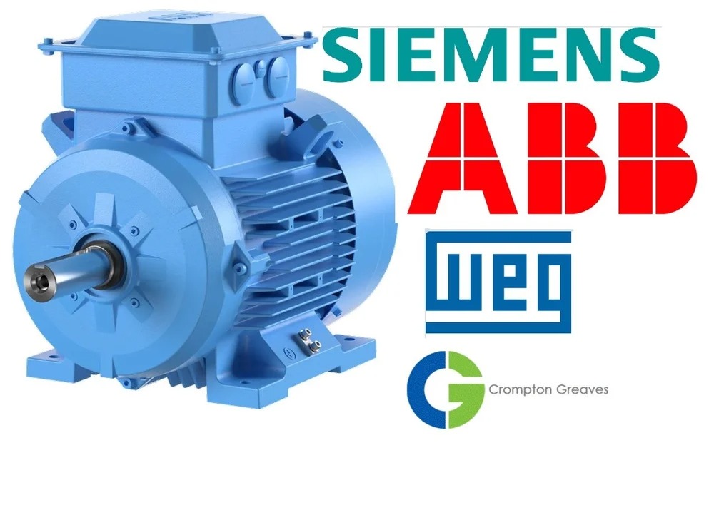 Industrial motors from Siemens, ABB, WEG and Crompton Greaves